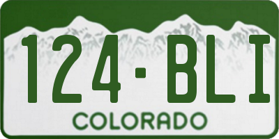 CO license plate 124BLI