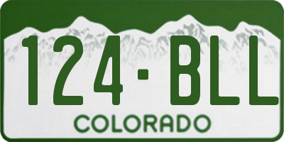CO license plate 124BLL