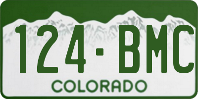 CO license plate 124BMC