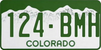 CO license plate 124BMH