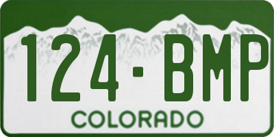CO license plate 124BMP