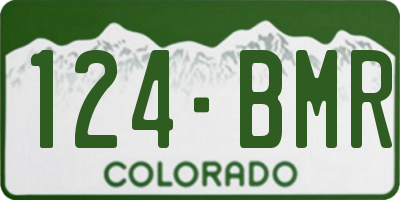 CO license plate 124BMR