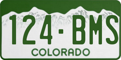 CO license plate 124BMS