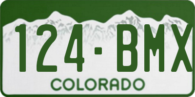 CO license plate 124BMX