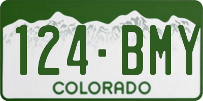 CO license plate 124BMY