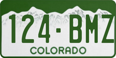 CO license plate 124BMZ