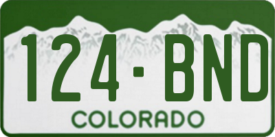 CO license plate 124BND