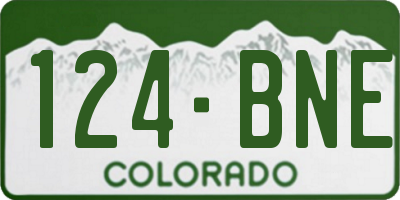 CO license plate 124BNE