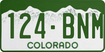 CO license plate 124BNM