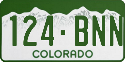 CO license plate 124BNN