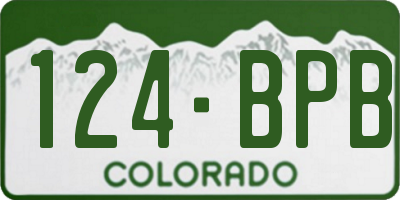 CO license plate 124BPB
