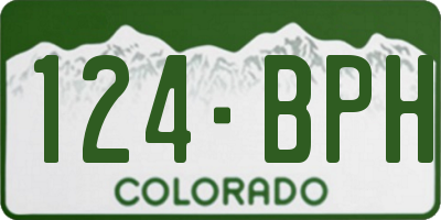 CO license plate 124BPH