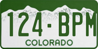 CO license plate 124BPM