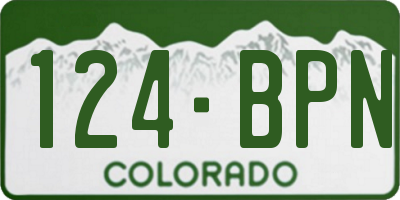 CO license plate 124BPN