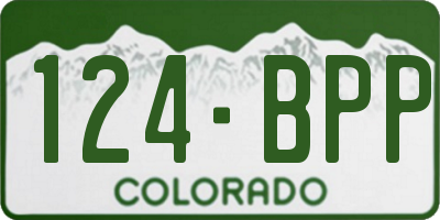 CO license plate 124BPP