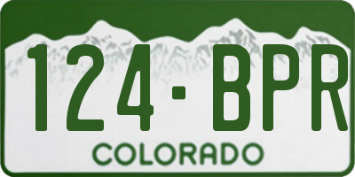 CO license plate 124BPR