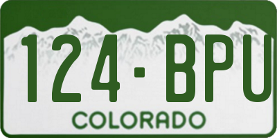 CO license plate 124BPU