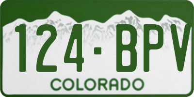 CO license plate 124BPV