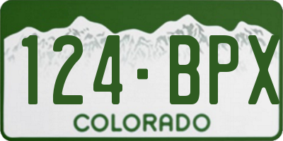 CO license plate 124BPX