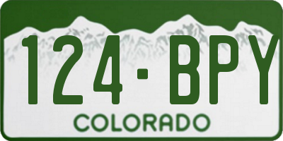 CO license plate 124BPY