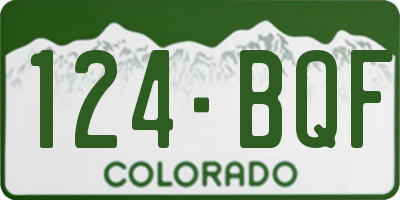 CO license plate 124BQF