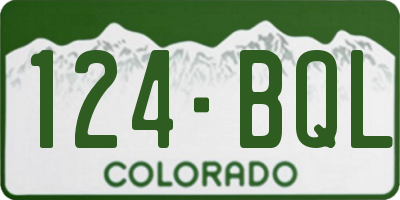 CO license plate 124BQL