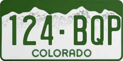 CO license plate 124BQP