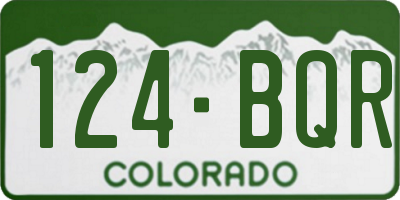CO license plate 124BQR