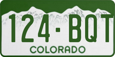 CO license plate 124BQT