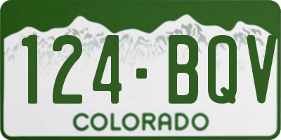 CO license plate 124BQV