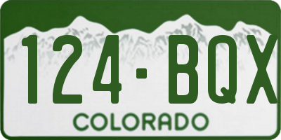 CO license plate 124BQX