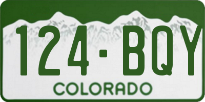 CO license plate 124BQY
