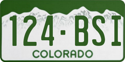 CO license plate 124BSI