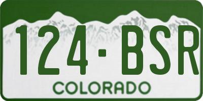 CO license plate 124BSR