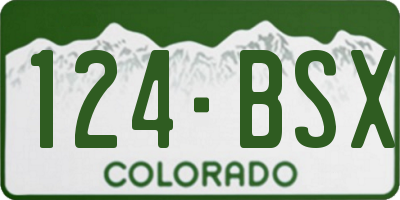 CO license plate 124BSX