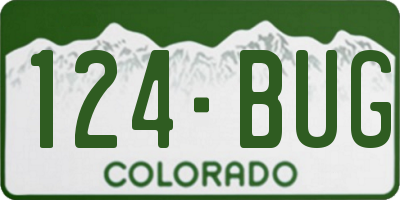 CO license plate 124BUG