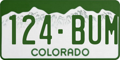 CO license plate 124BUM