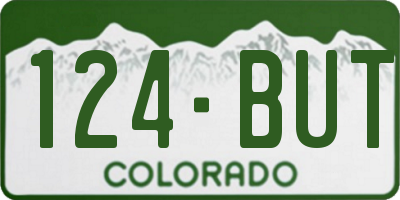CO license plate 124BUT