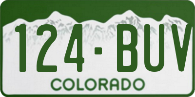 CO license plate 124BUV