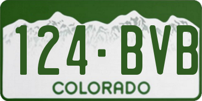 CO license plate 124BVB