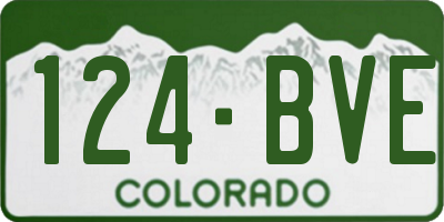 CO license plate 124BVE