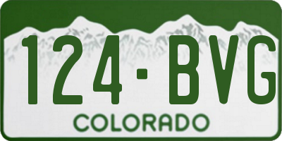 CO license plate 124BVG