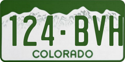 CO license plate 124BVH