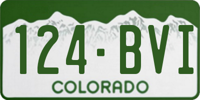 CO license plate 124BVI