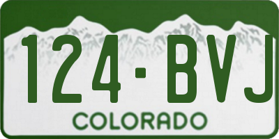 CO license plate 124BVJ