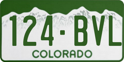 CO license plate 124BVL