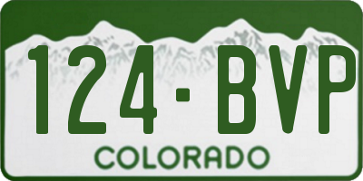 CO license plate 124BVP