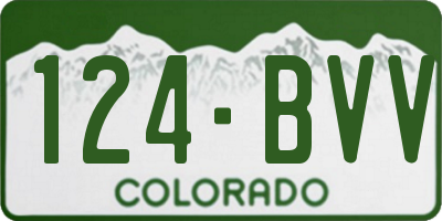 CO license plate 124BVV