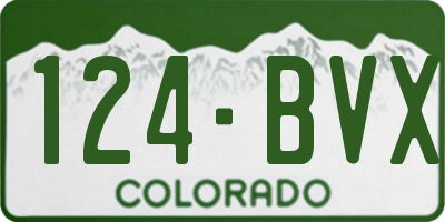 CO license plate 124BVX