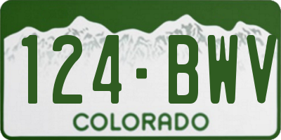 CO license plate 124BWV